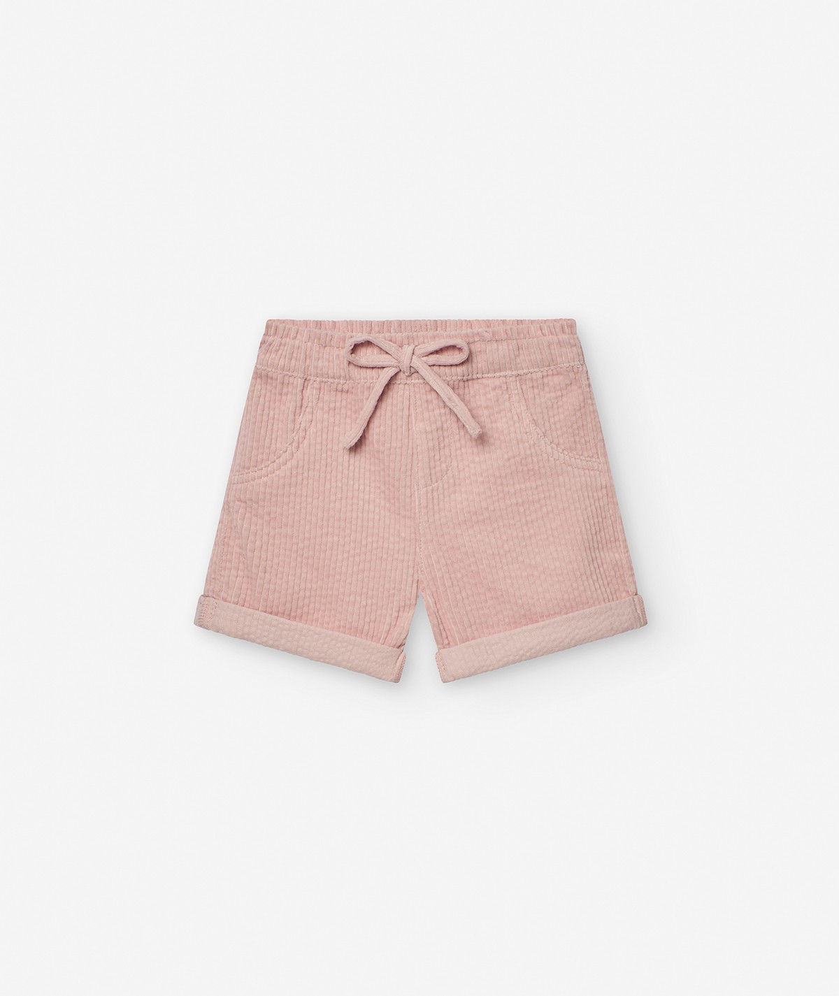 Short en velours rose