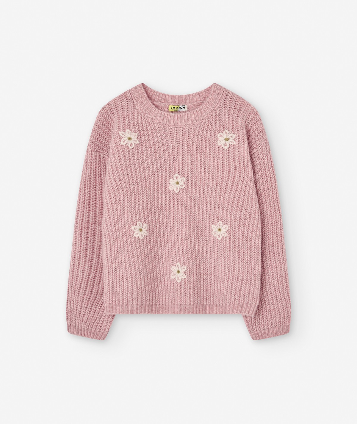 Pull en tricot rose