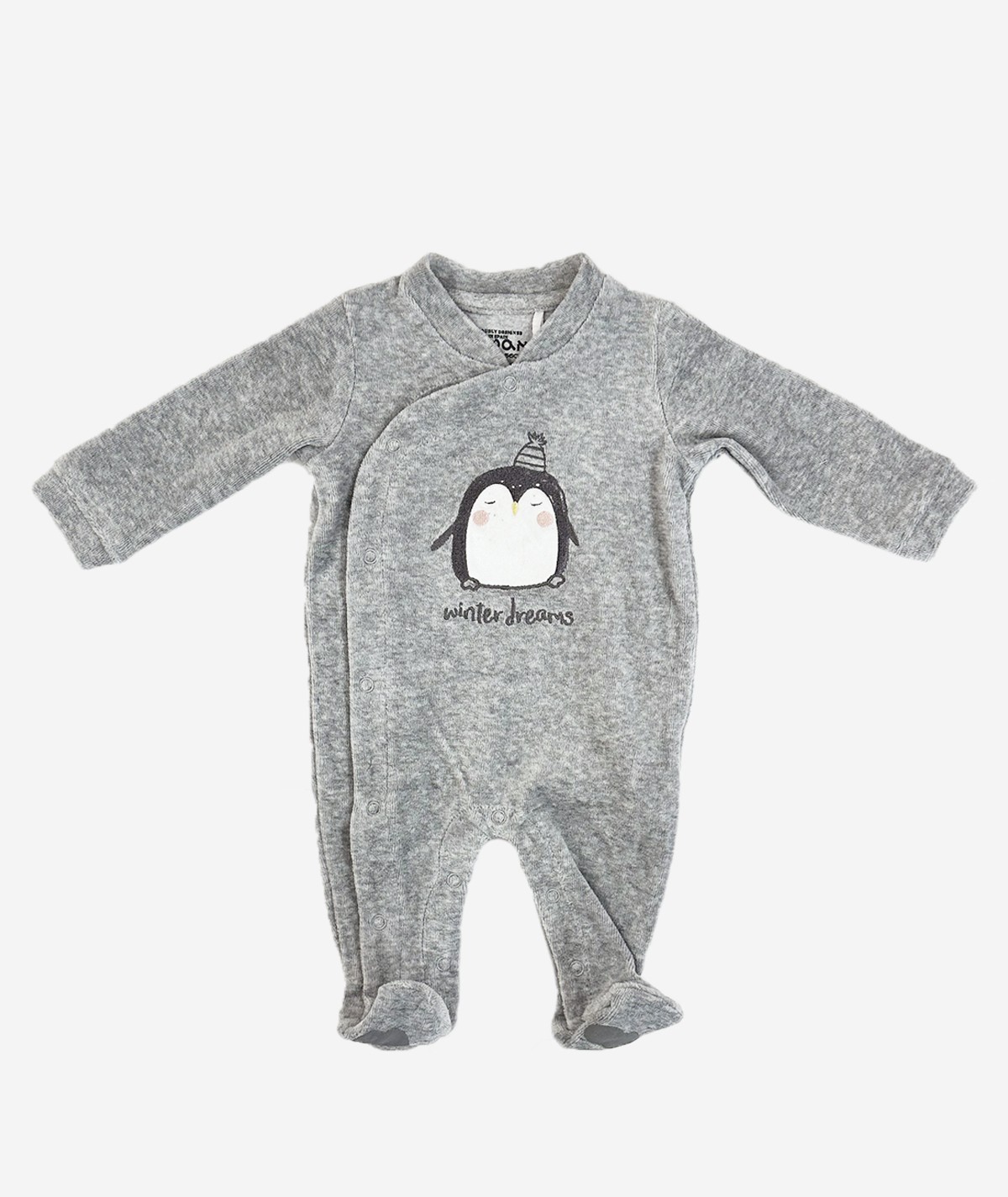 Pyjama en velours gris