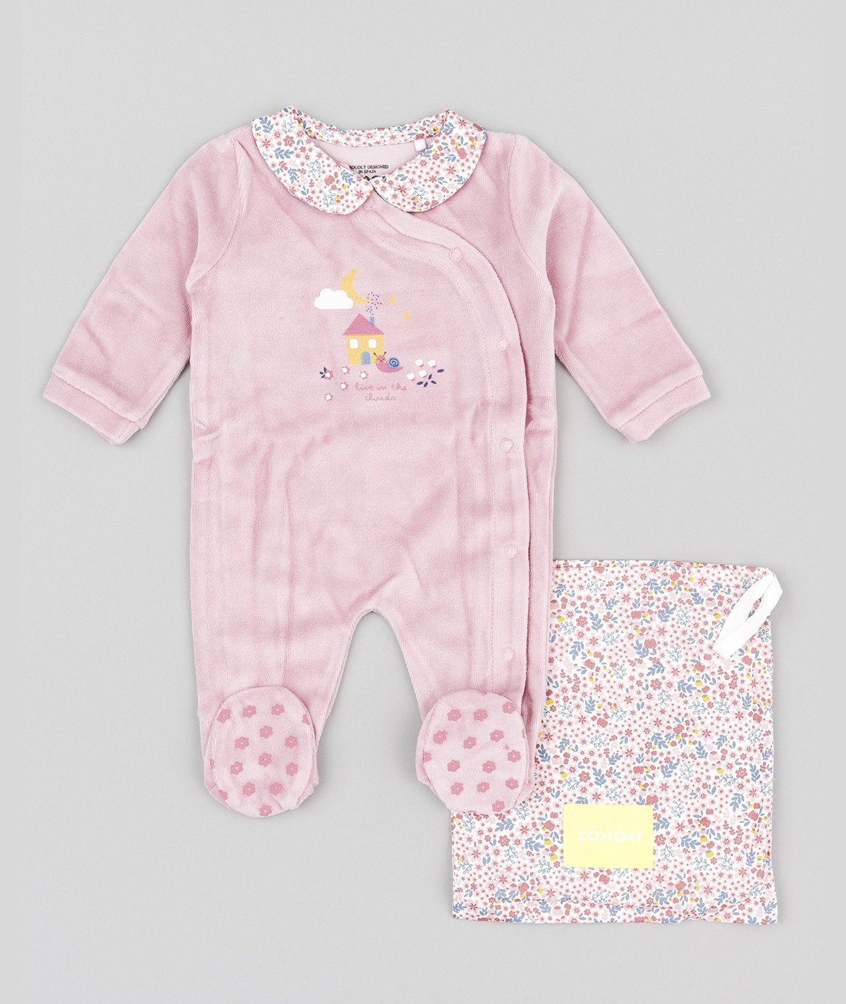 Pyjama en velours rose